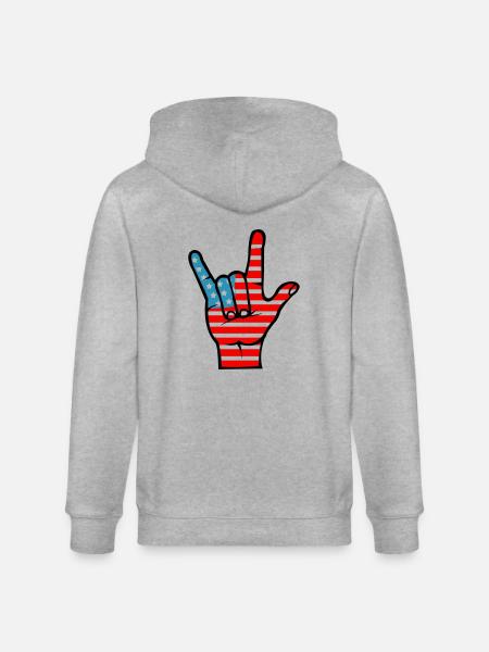 hand_usa - Veste à capuche bio CULTIVATOR Stanley/Stella Unisexe - gris chiné