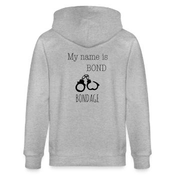 My name is Bond - Bondage 1c - Stanley/Stella Unisex Bio-Kapuzenjacke CULTIVATOR  - Grau meliert - Hinten - Luana (180cm)