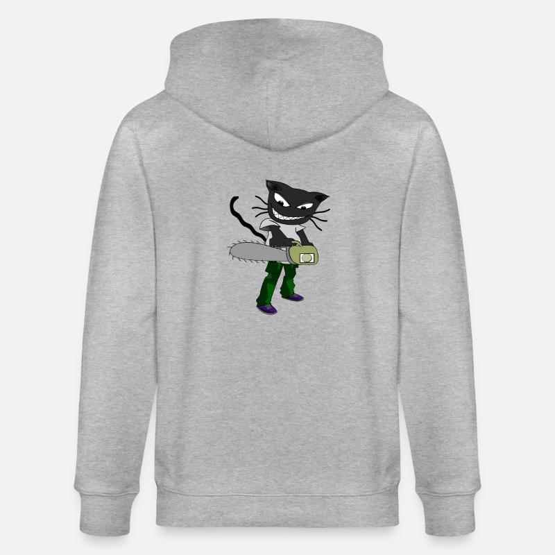 chat scie à chaîne - Veste à capuche bio CULTIVATOR Stanley/Stella Unisexe - gris chiné