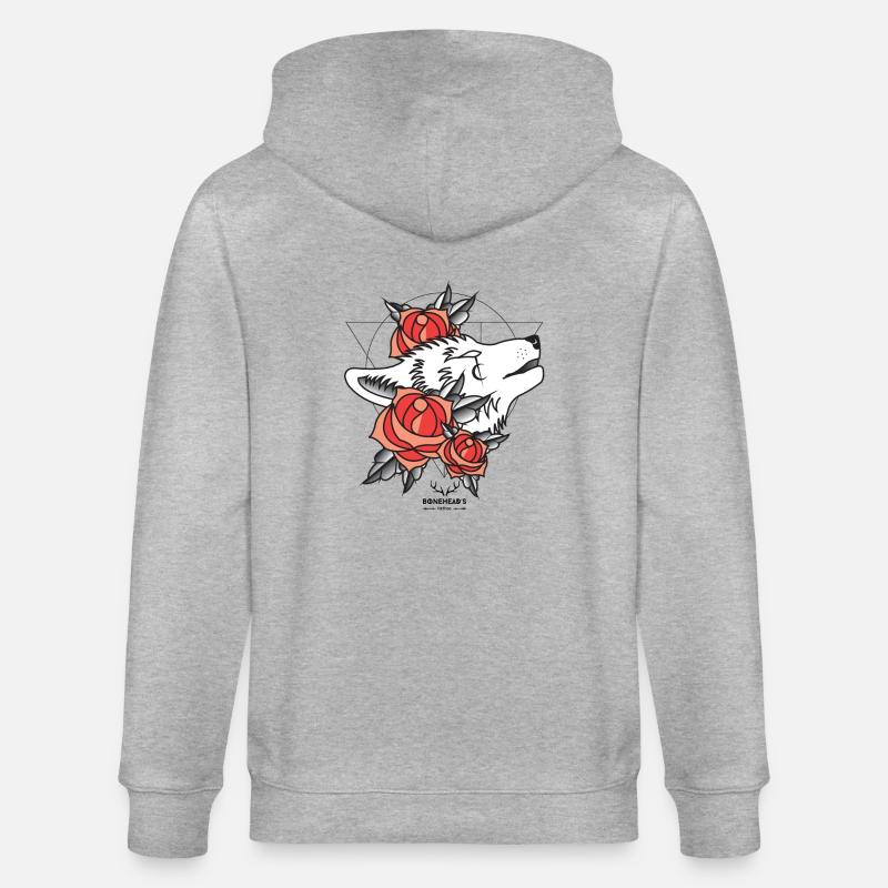 Wolfhead - Stanley/Stella Unisex Bio-Kapuzenjacke CULTIVATOR  - Grau meliert