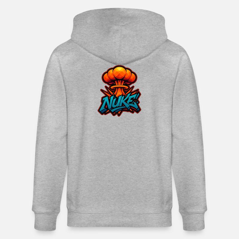 MICRO-ONDE!  - Explosion de graffitis | Design exclusif - Veste à capuche bio CULTIVATOR Stanley/Stella Unisexe - gris chiné