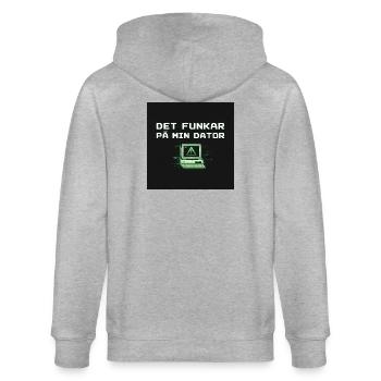 Entwickelt Humor – es funktioniert auf meinem Computer - Stanley/Stella Unisex Bio-Kapuzenjacke CULTIVATOR  - Grau meliert - Hinten - Luana (180cm)
