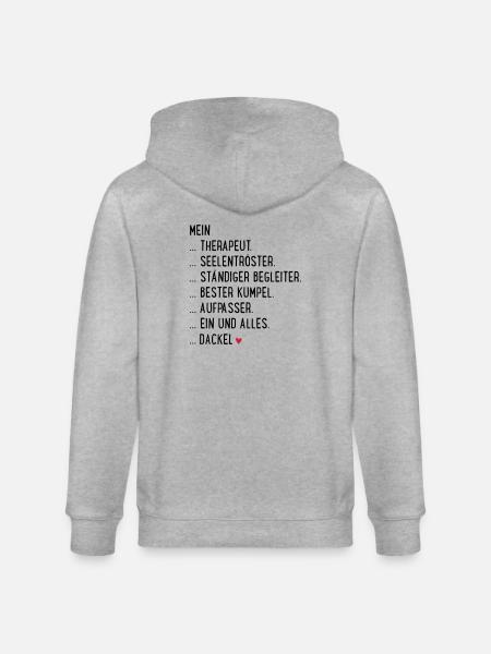 Dackel - Stanley/Stella Unisex Bio-Kapuzenjacke CULTIVATOR  - Grau meliert