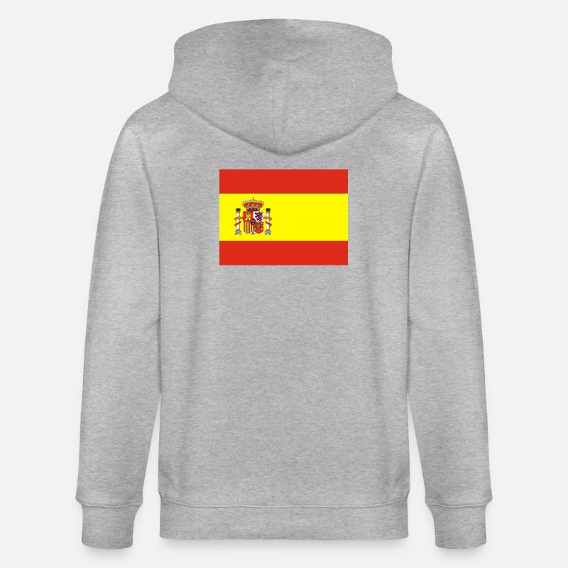Spanische Flagge - Stanley/Stella Unisex Bio-Kapuzenjacke CULTIVATOR  - Grau meliert