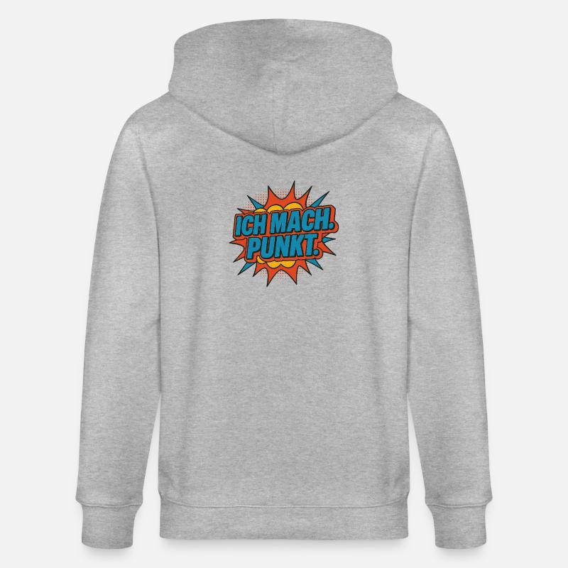 Ich mach Punkt Comic - Stanley/Stella Unisex Bio-Kapuzenjacke CULTIVATOR - Grau meliert