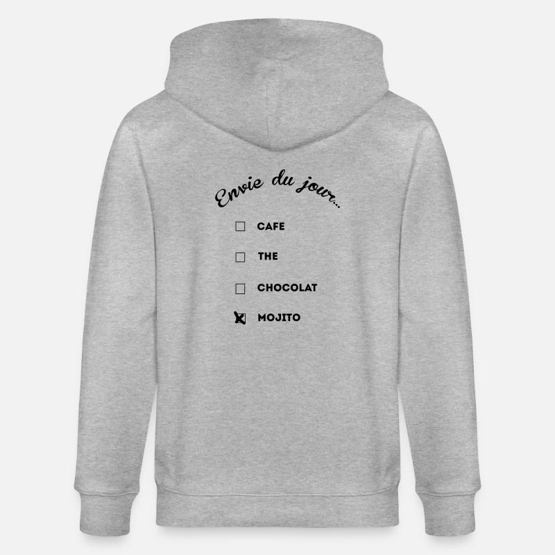 mojito addict thé café - Veste à capuche bio CULTIVATOR Stanley/Stella Unisexe - gris chiné