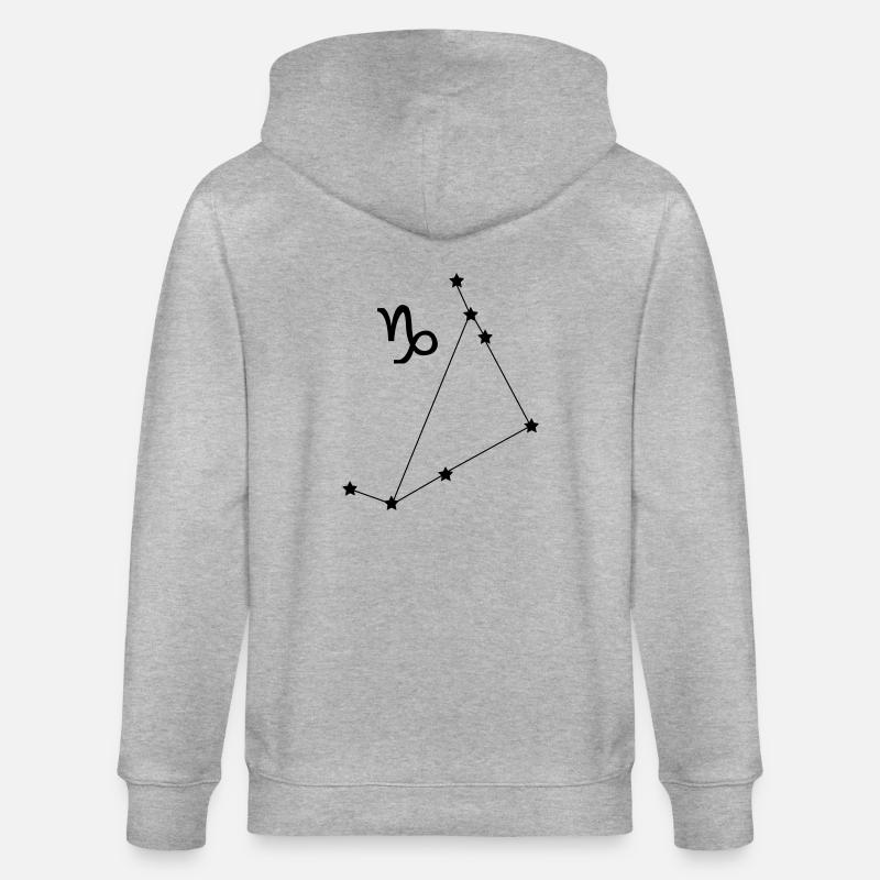 Sternbild Steinbock Sternzeichen - Stanley/Stella Unisex Bio-Kapuzenjacke CULTIVATOR  - Grau meliert