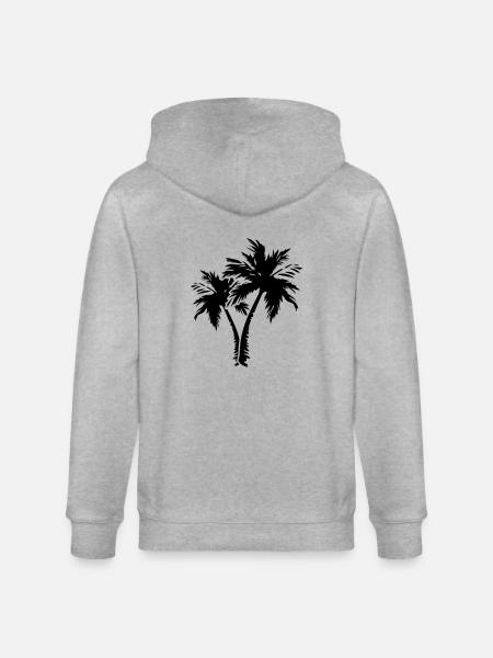 palm trees - Stanley/Stella Unisex Bio-Kapuzenjacke CULTIVATOR  - Grau meliert