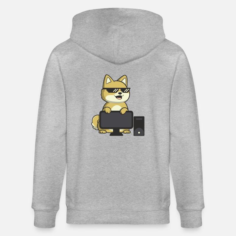 Magic Degen - Computer - Stanley/Stella Unisex Bio-Kapuzenjacke CULTIVATOR  - Grau meliert