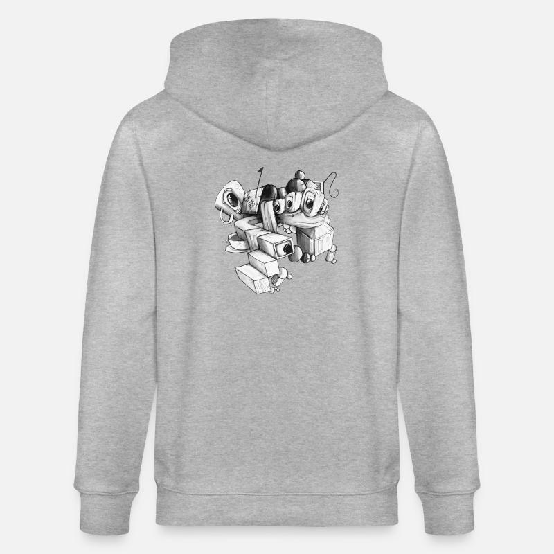 COURRIER US - Veste à capuche bio CULTIVATOR Stanley/Stella Unisexe - gris chiné
