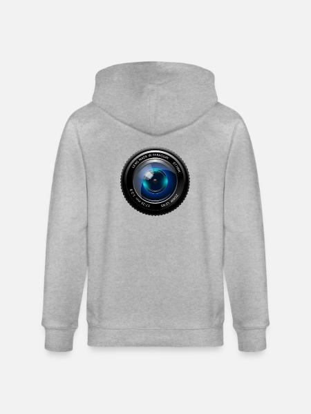 Camera lens - Stanley/Stella CULTIVATOR  Unisex Organic Hooded Jacket - heather grey
