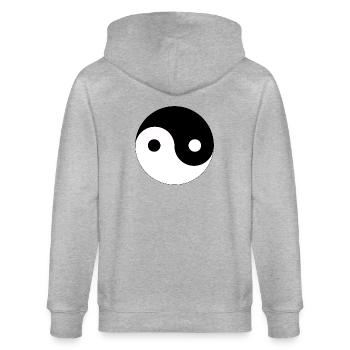 Yin Yang - Stanley/Stella Unisex Bio-Kapuzenjacke CULTIVATOR  - Grau meliert - Hinten - Luana (180cm)