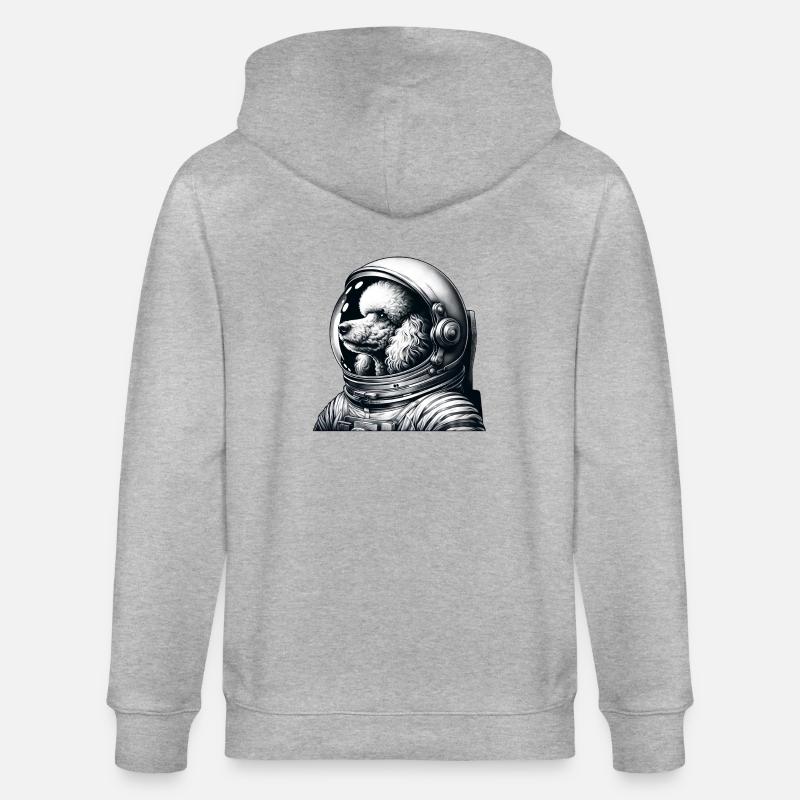 Caniche Astronaute Aventure Spatiale - Veste à capuche bio CULTIVATOR Stanley/Stella Unisexe - gris chiné