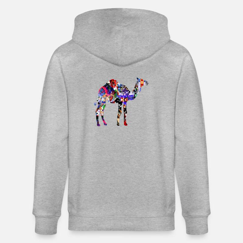 Kamel - Stanley/Stella Unisex Bio-Kapuzenjacke CULTIVATOR  - Grau meliert