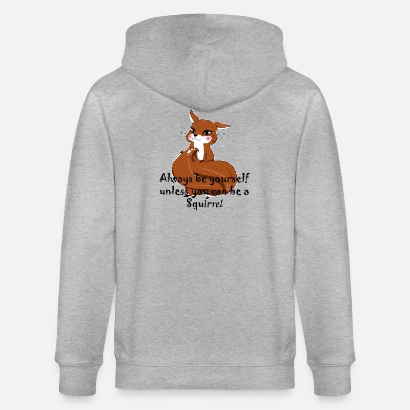 Sei ein Eichhörnchen - Stanley/Stella Unisex Bio-Kapuzenjacke CULTIVATOR  - Grau meliert