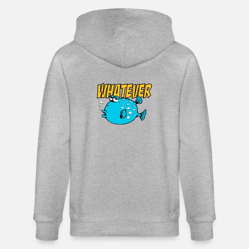 Whatever Fishi - Stanley/Stella Unisex Bio-Kapuzenjacke CULTIVATOR  - Grau meliert