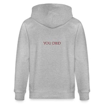 You Died - - Veste à capuche bio CULTIVATOR Stanley/Stella Unisexe - gris chiné - Dos - Luana (180cm)