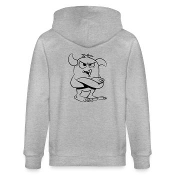 Monstres de mauvaise humeur - Veste à capuche bio CULTIVATOR Stanley/Stella Unisexe - gris chiné - Dos - Luana (180cm)