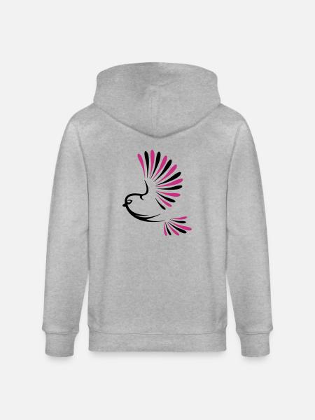 bird_2 - Veste à capuche bio CULTIVATOR Stanley/Stella Unisexe - gris chiné