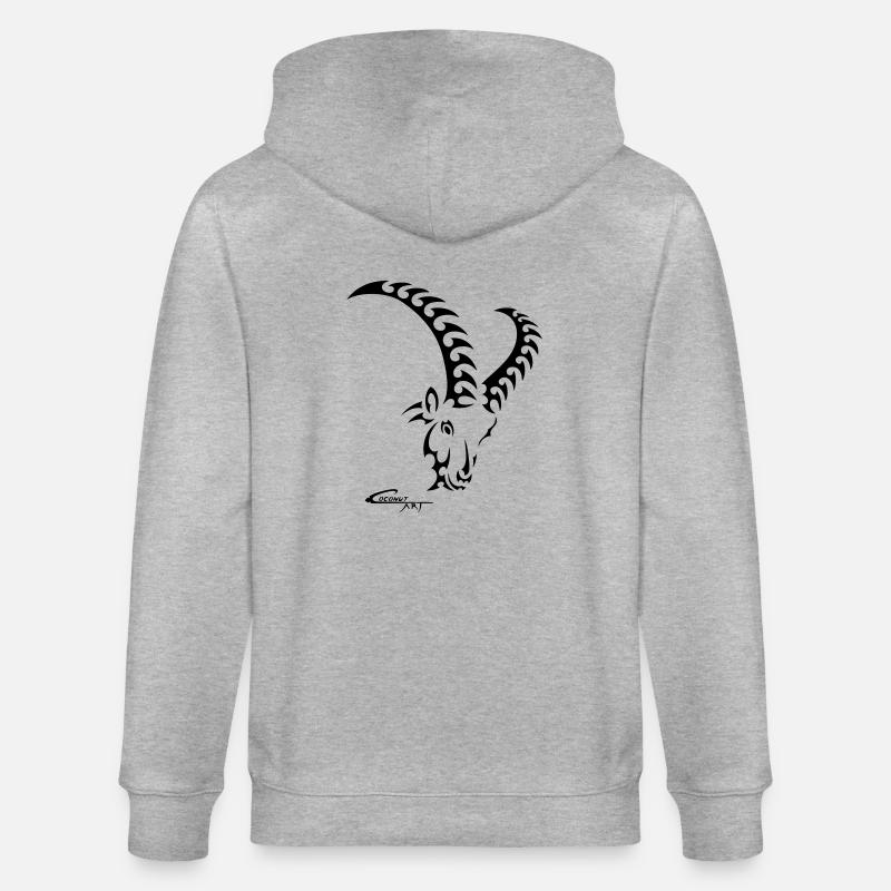 Sternzeichen Steinbock - Stanley/Stella Unisex Bio-Kapuzenjacke CULTIVATOR - Grau meliert