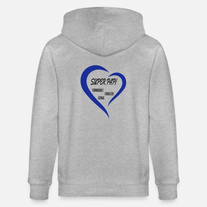 super papi coeur - Veste à capuche bio CULTIVATOR Stanley/Stella Unisexe - gris chiné