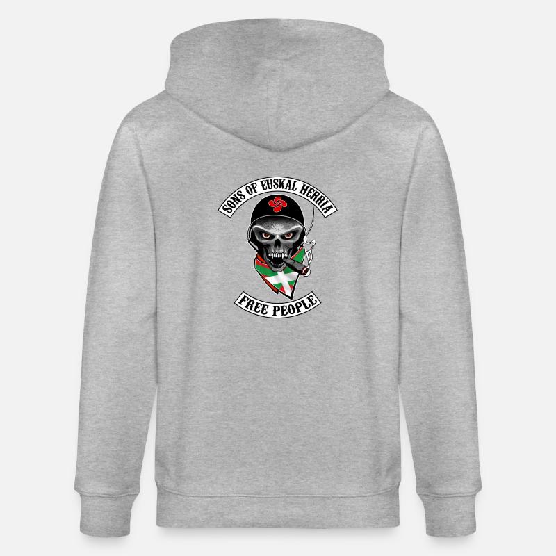 basques bikers design - Veste à capuche bio CULTIVATOR Stanley/Stella Unisexe - gris chiné