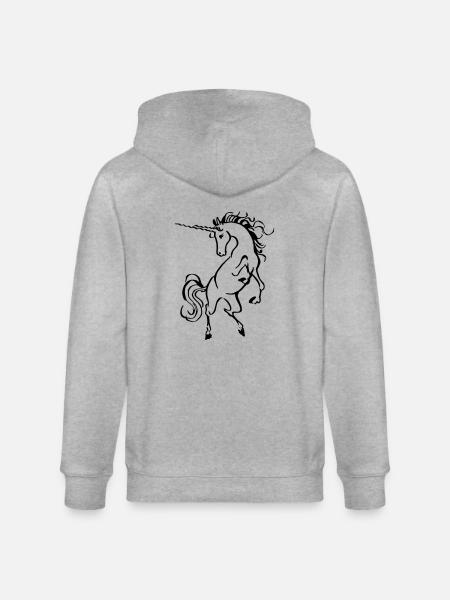 Einhorn - Stanley/Stella Unisex Bio-Kapuzenjacke CULTIVATOR - Grau meliert