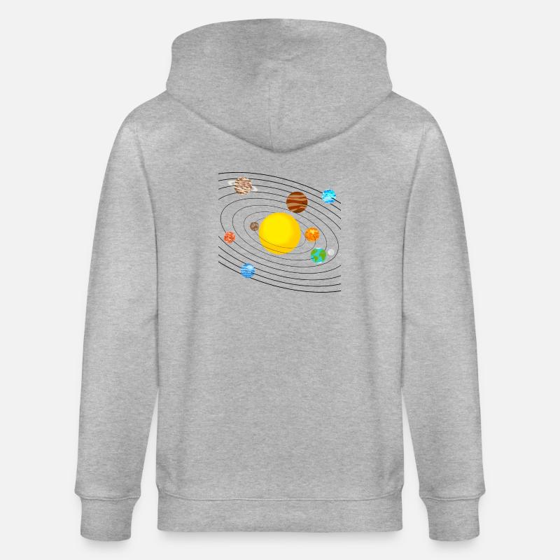 système solaire - Veste à capuche bio CULTIVATOR Stanley/Stella Unisexe - gris chiné