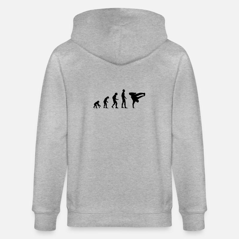 Breakdance Evolution Silhouette - Veste à capuche bio CULTIVATOR Stanley/Stella Unisexe - gris chiné