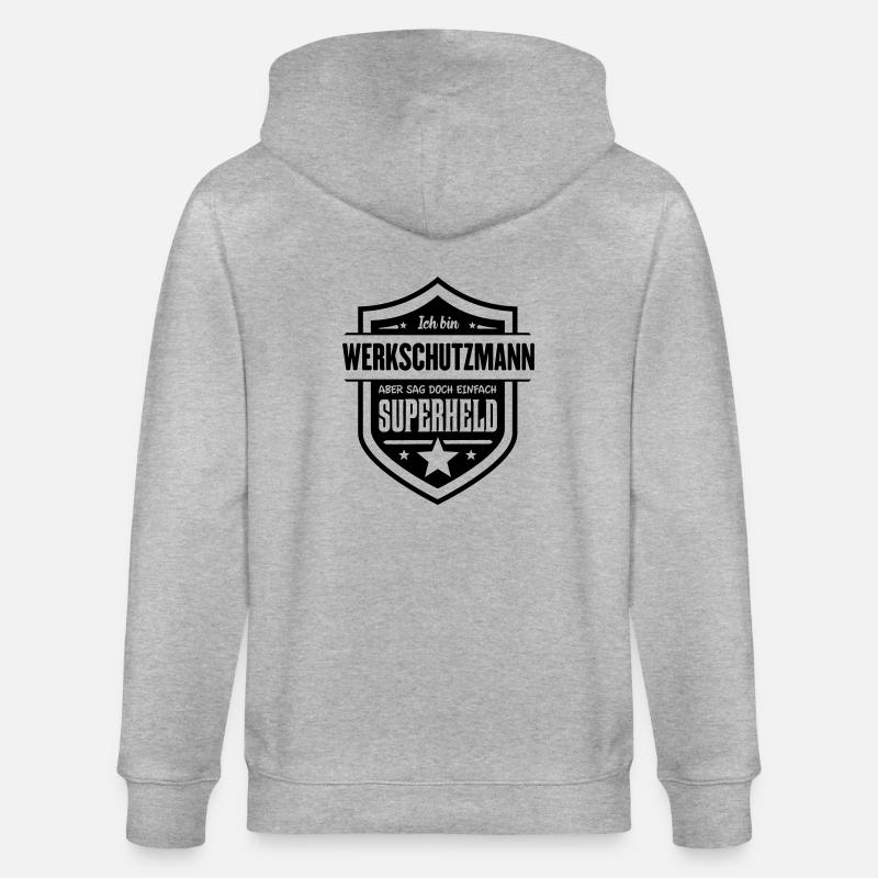 Super Werkschutzmann - Stanley/Stella Unisex Bio-Kapuzenjacke CULTIVATOR - Grau meliert