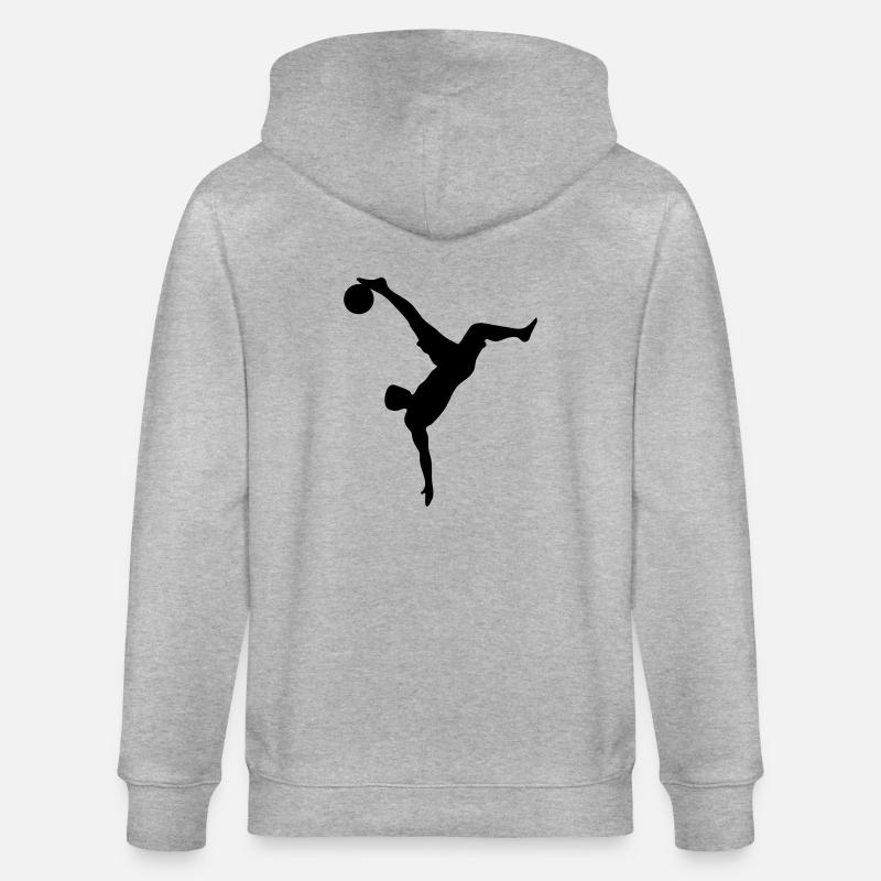 Fussball Fallrückzieher - Stanley/Stella Unisex Bio-Kapuzenjacke CULTIVATOR  - Grau meliert