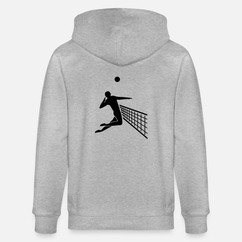 Volley-ball - Veste à capuche bio CULTIVATOR Stanley/Stella Unisexe - gris chiné