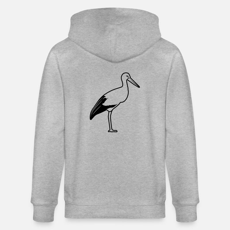 stands de cigogne - Veste à capuche bio CULTIVATOR Stanley/Stella Unisexe - gris chiné