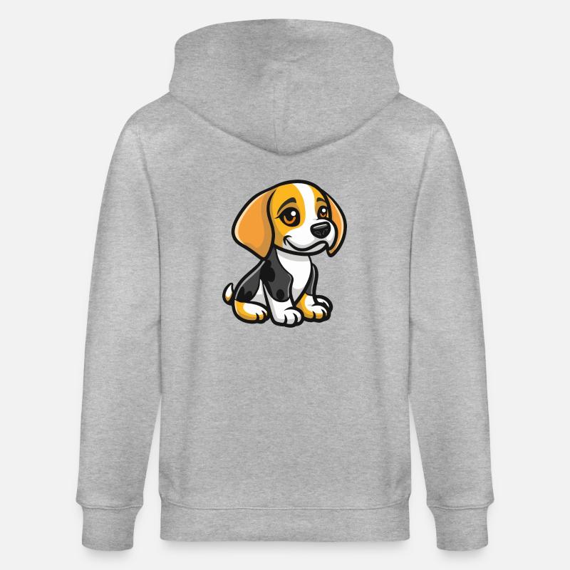 Bande dessinée d’animaux de chien - Veste à capuche bio CULTIVATOR Stanley/Stella Unisexe - gris chiné