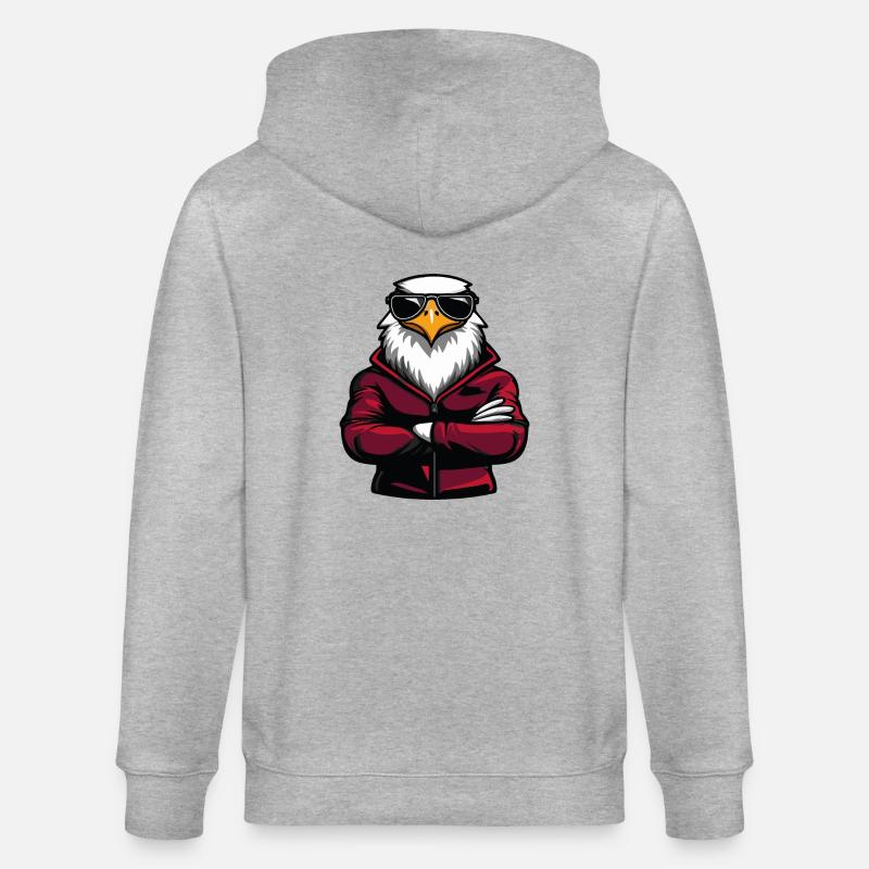 Eagle Comic - Stanley/Stella CULTIVATOR  Unisex Organic Hooded Jacket - heather grey