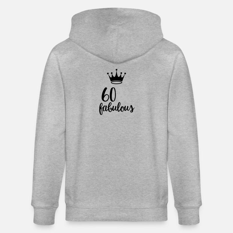 60 & fabulous - Stanley/Stella Unisex Bio-Kapuzenjacke CULTIVATOR  - Grau meliert