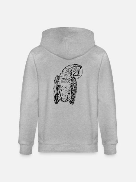 Perroquets - Veste à capuche bio CULTIVATOR Stanley/Stella Unisexe - gris chiné