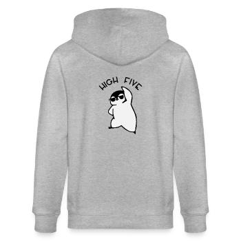 High Five - Pingouin - Veste à capuche bio CULTIVATOR Stanley/Stella Unisexe - gris chiné - Dos - Luana (180cm)