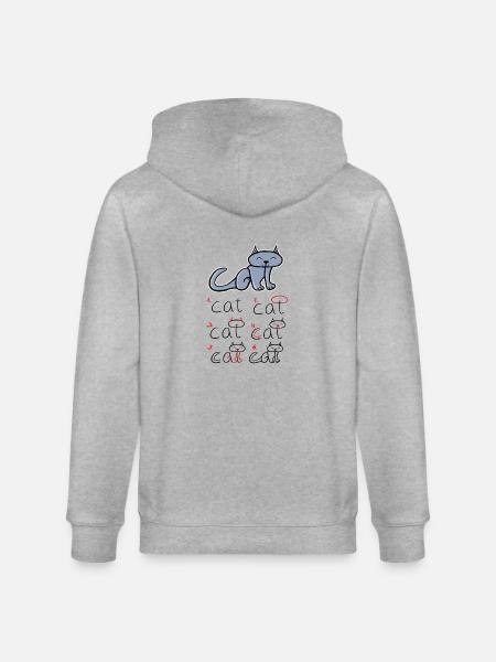 How to Draw a Cat - Kids Baby Painting - Stanley/Stella CULTIVATOR  Unisex Organic Hooded Jacket - heather grey