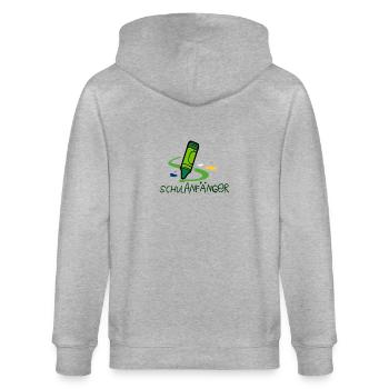 Schulanfänger - Stanley/Stella Unisex Bio-Kapuzenjacke CULTIVATOR  - Grau meliert - Hinten - Luana (180cm)