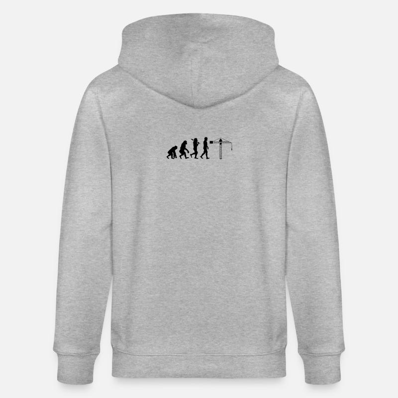 Opérateur de grue Evolution noir - Veste à capuche bio CULTIVATOR Stanley/Stella Unisexe - gris chiné