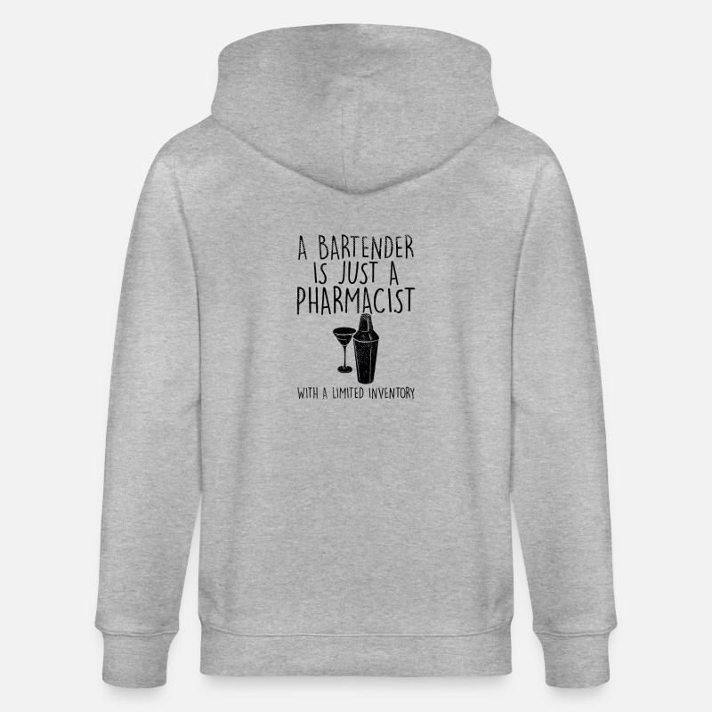 Bartender - Stanley/Stella CULTIVATOR  Unisex Organic Hooded Jacket - heather grey