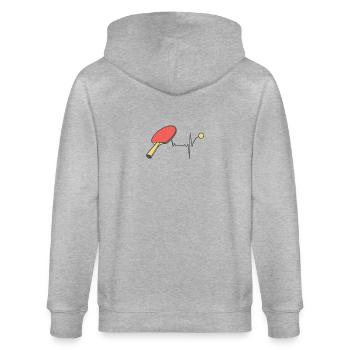 Table Tennis Heartbeat ECG Pulse Player Player - Stanley/Stella CULTIVATOR  Unisex Organic Hooded Jacket - heather grey - Back - Luana (180cm)
