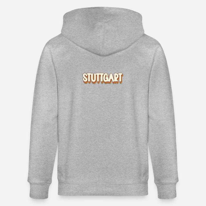 Stuttgartererin Stuttgarterer Stuttgarter - Stanley/Stella Unisex Bio-Kapuzenjacke CULTIVATOR  - Grau meliert