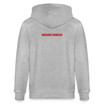 Baggage handling - Stanley/Stella CULTIVATOR  Unisex Organic Hooded Jacket - heather grey - Back - Luana (180cm)