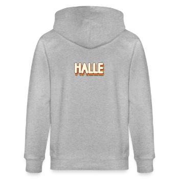 Halleserin Halleser Halle - Veste à capuche bio CULTIVATOR Stanley/Stella Unisexe - gris chiné - Dos - Luana (180cm)