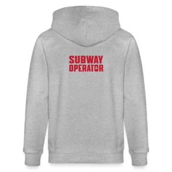 Tolles U-Bahn Fahrer Geschenk - Stanley/Stella Unisex Bio-Kapuzenjacke CULTIVATOR  - Grau meliert - Hinten - Luana (180cm)
