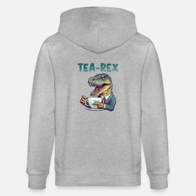 Teeliebhaber Tee Teetrinkerin Teetrinker - Stanley/Stella Unisex Bio-Kapuzenjacke CULTIVATOR  - Grau meliert