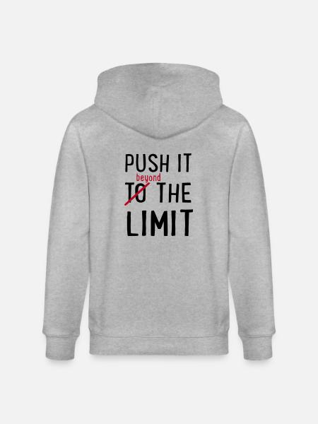 Push it to the Limit - Stanley/Stella CULTIVATOR Unisex Organic Hooded Jacket - heather grey