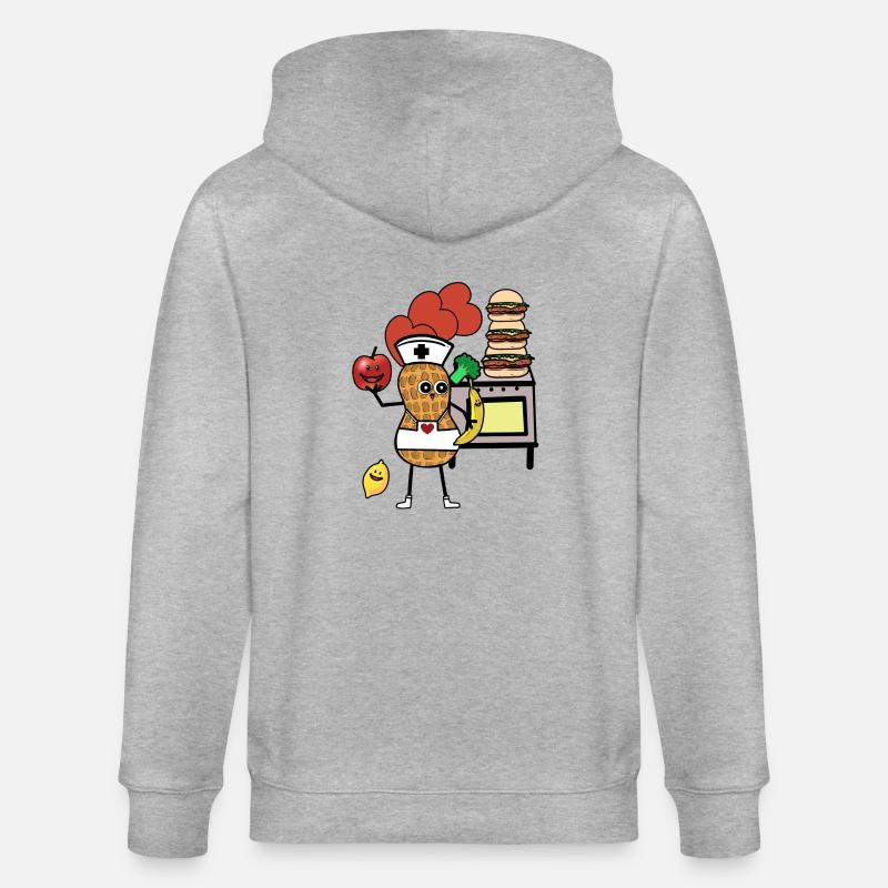 Herd kochen gesund Kochen Krankenschwester - Stanley/Stella Unisex Bio-Kapuzenjacke CULTIVATOR  - Grau meliert